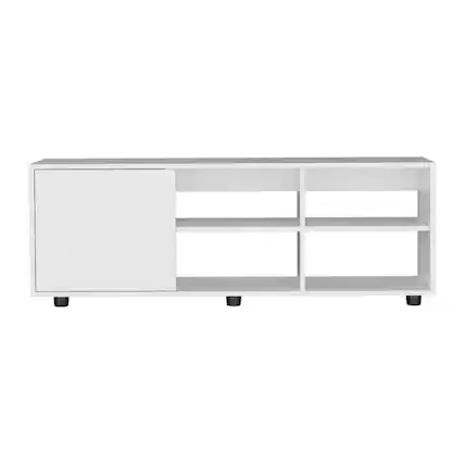 Front. TuHome - Adel Tv Stand White MDF - White.