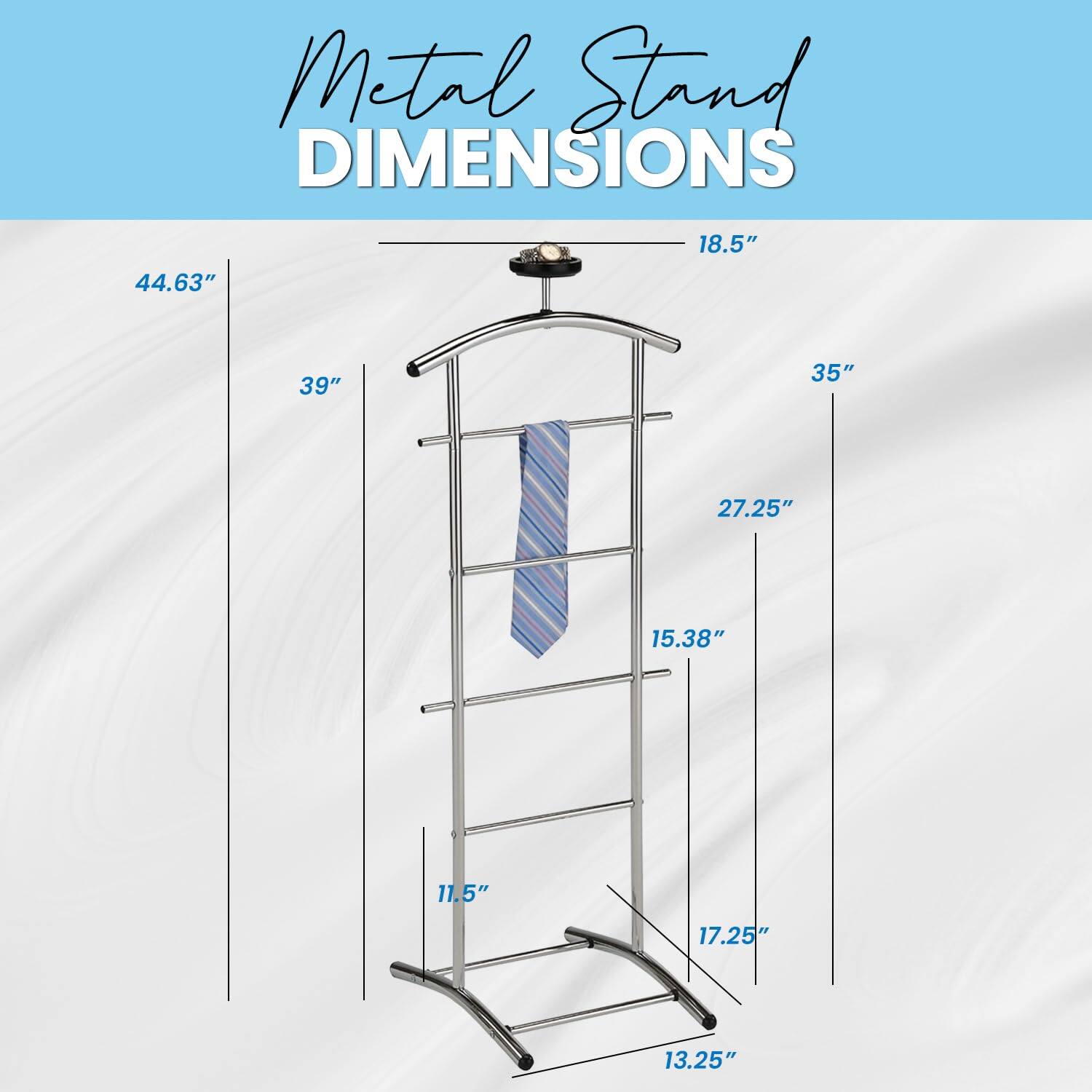 Metal Stand DIMENSIONS

- 44.63"
- 18.5"
- 39"
- 35"
- 27.25"
- 15.38"
- 11.5"
- 17.25"
- 13.25"