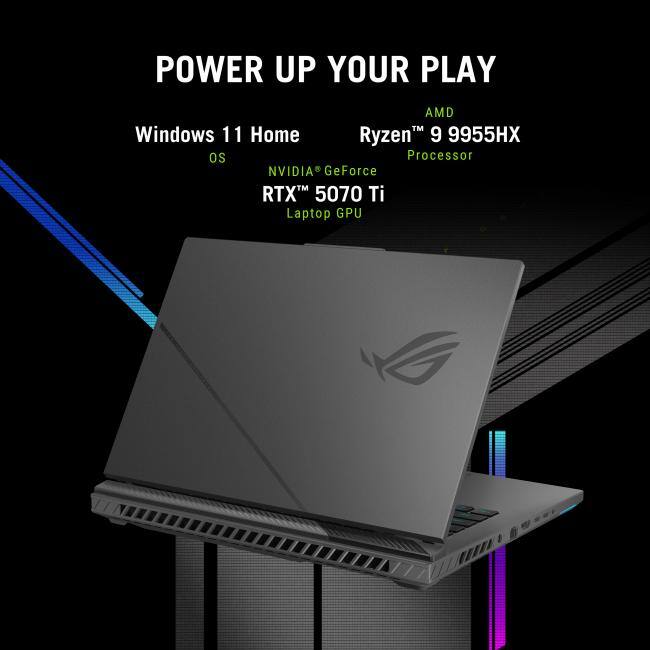 POWER UP YOUR PLAY
Windows 11 Home
AMD Ryzen 9 9955HX Processor
NVIDIA GeForce RTX 5070 Ti Laptop GPU