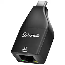 Bonelk - Compact USB-C to Gigabit Ethernet Adapter - Black