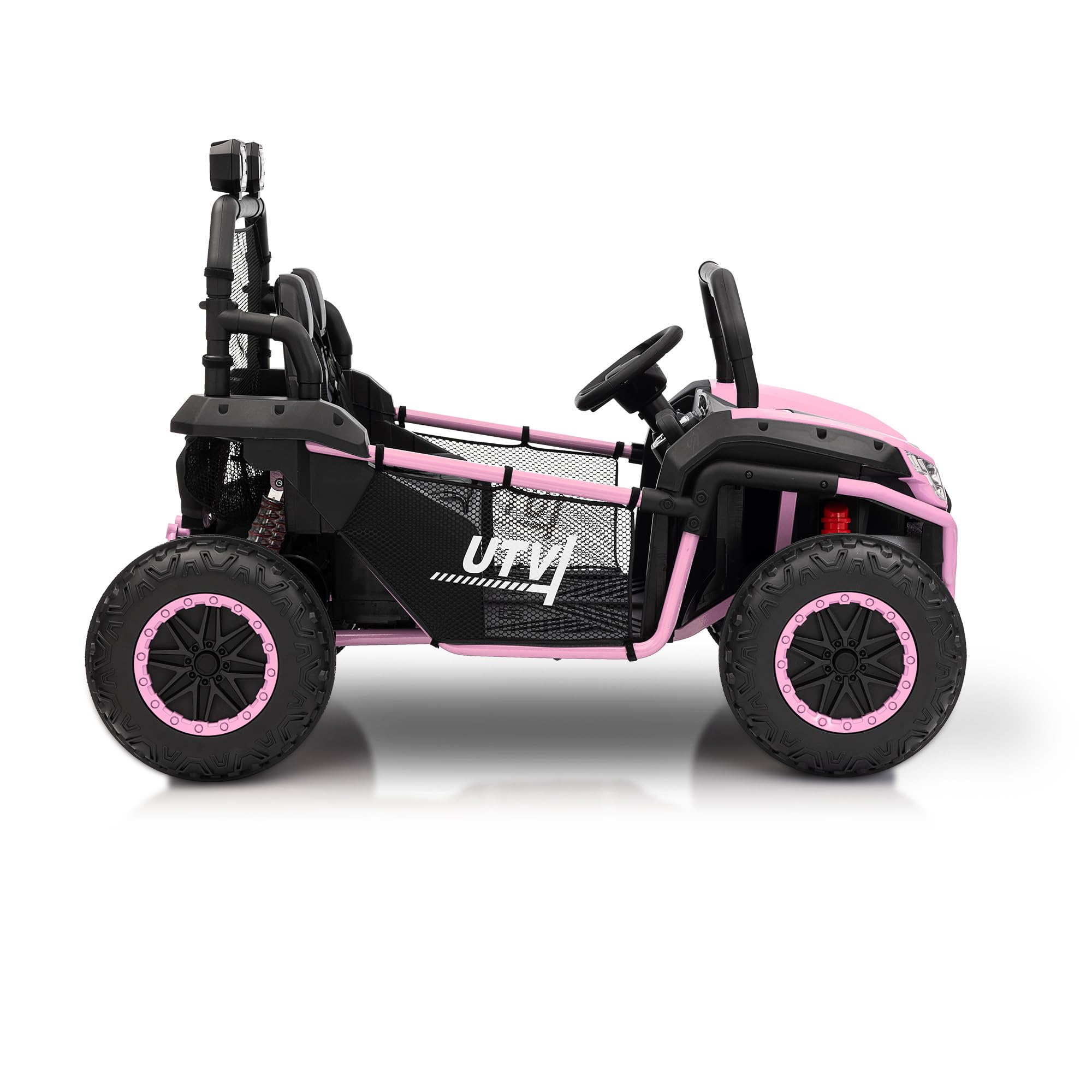 Alt View 3. Acekool - 2 Seater 24V Ride On Car,Electric Vehicle Utv Car for Kids - Pink.
