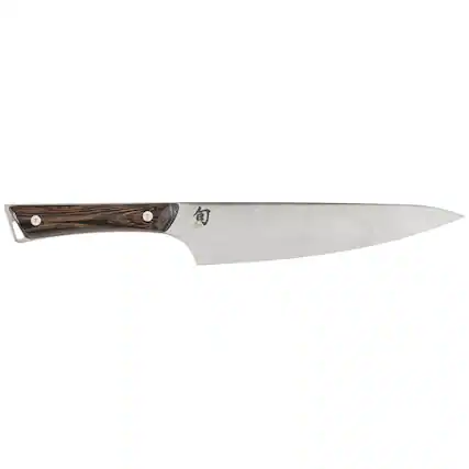 Front. Shun - Kanso 8 Inch Chef's Knife - Brown.