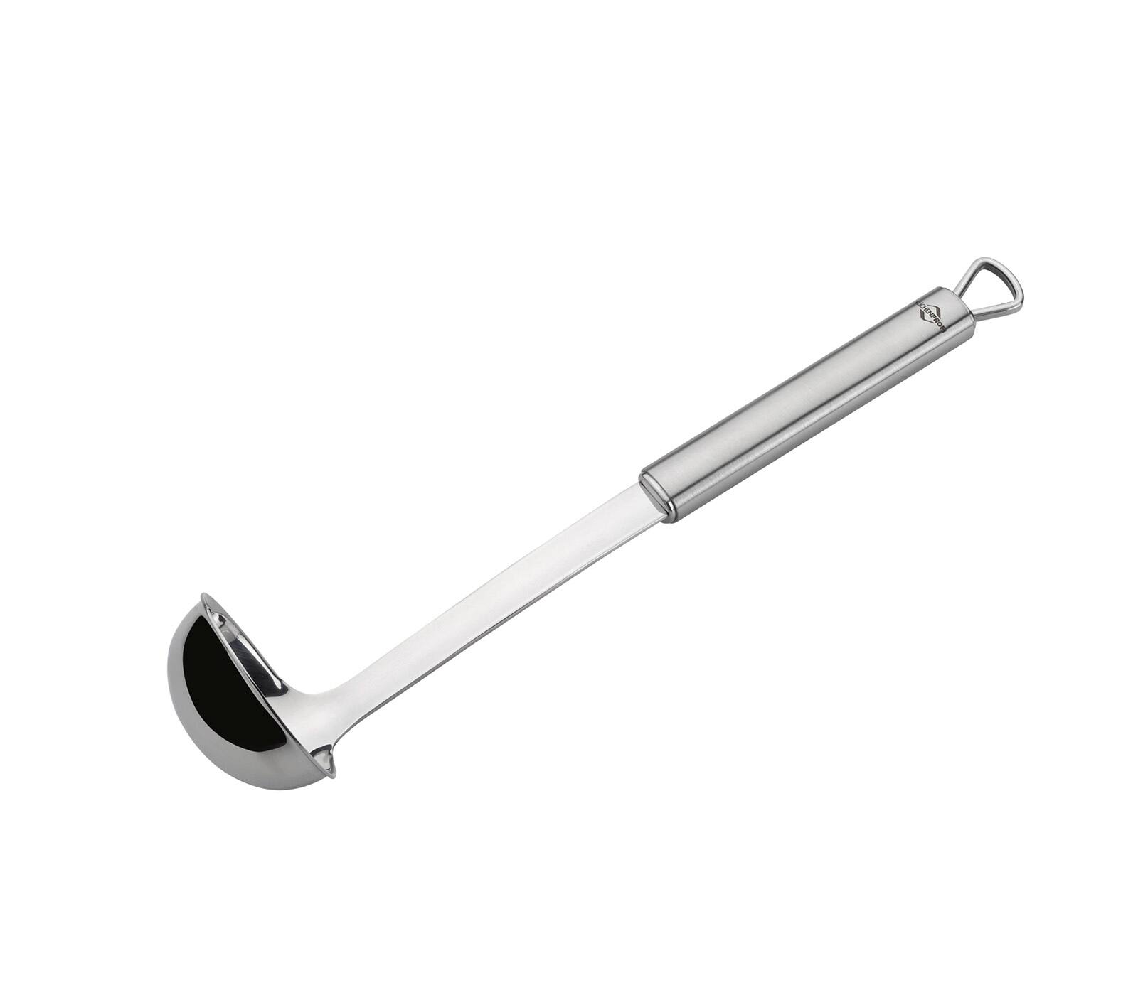 Front. Kuchenprofi - Parma Sauce Ladle, 18/10 Stainless Steel, 2 fl. oz., 12-Inch - Silver.