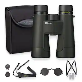 Nikon - PROSTAFF P7 10x50 Binoculars with Fully Multicoated Lenses + Binocular Strap (2pc Bundle) - Black