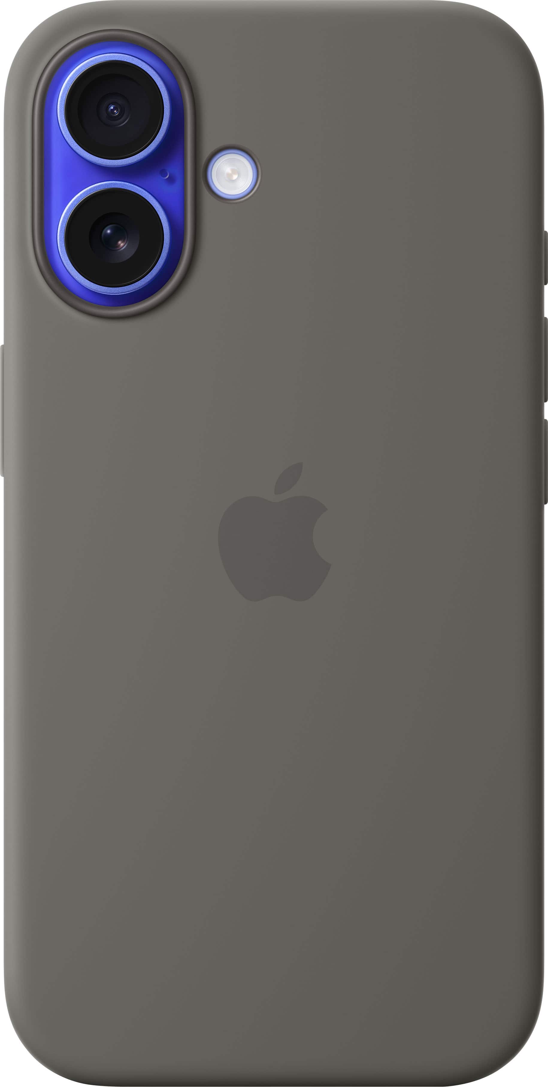 Apple - iPhone 16 Silicone Case with MagSafe - Stone Gray - Front_Zoom