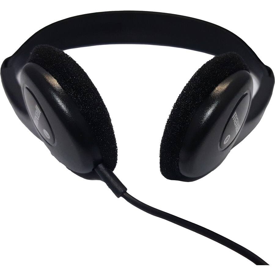 Alt View 2. Maxell - Maxell Headset - Mini-phone (3.5mm) - Wired - 32 Ohm - 20 Hz to 20 kHz - On-ear - 6 ft Cable - Black - Unknown.