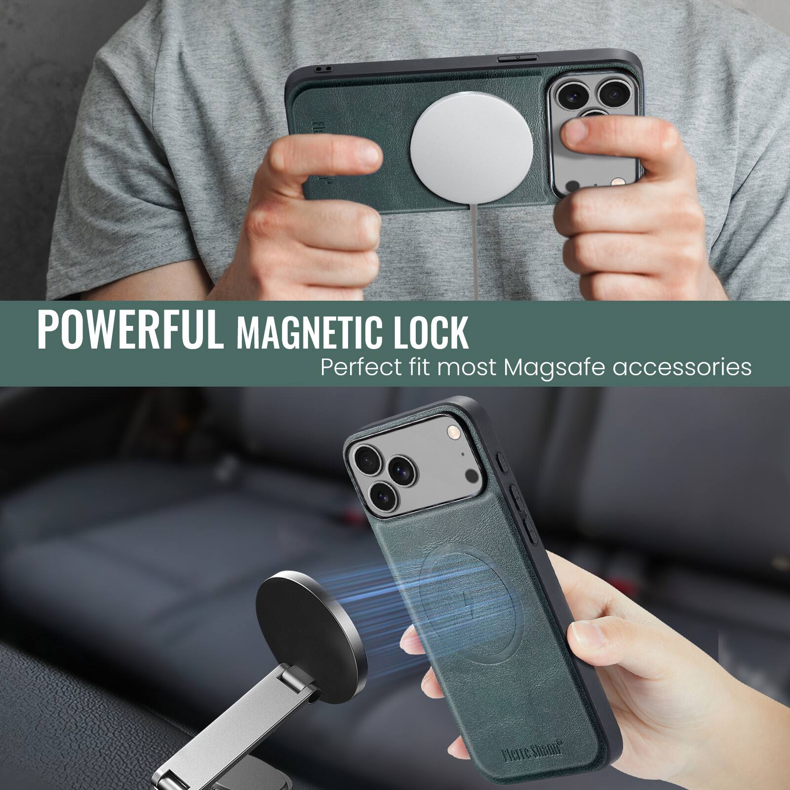 POWERFUL MAGNETIC LOCK  
Perfect fit most Magsafe accessories