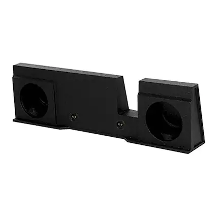 Front. QPower - QPower Dual 12" Sealed Subwoofer Enclosure Box, Ford F-150 SuperCrew 2004-2008 - Black.