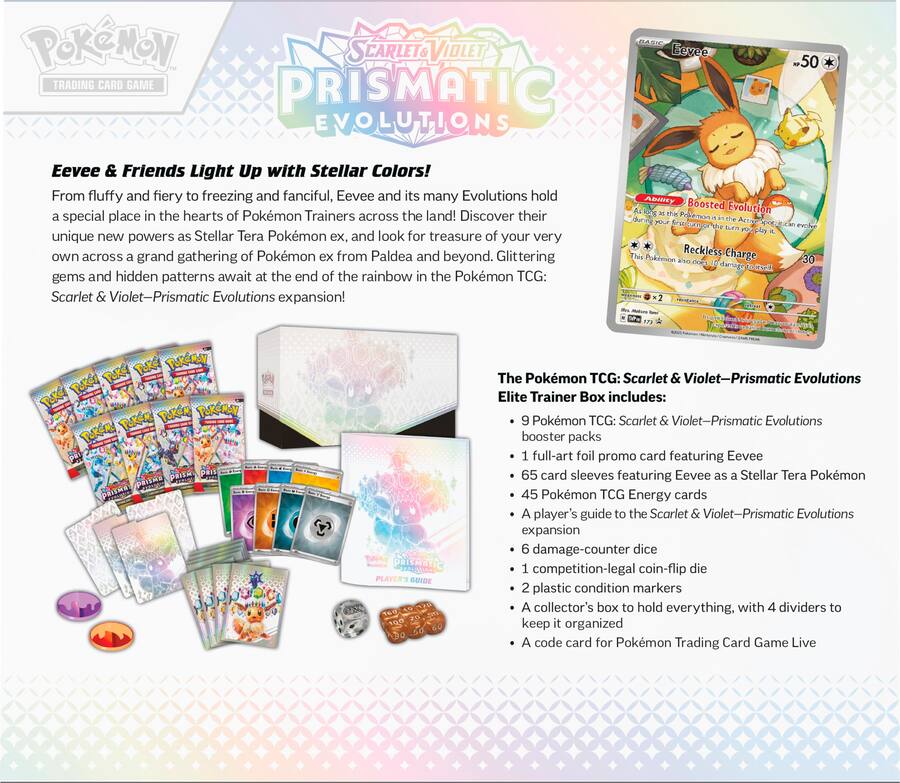 Pokémon Trading Card Game: Scarlet & Violet Prismatic Evolutions Pokémon Trading Card Game: Scarlet & Violet Prismatic Evolutions