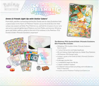 Pokemon - Scarlet & Violet - Prismatic Evolutions - Elite Trainer Box Pokemon - Scarlet & Violet - Prismatic Evolutions - Elite Trainer Box