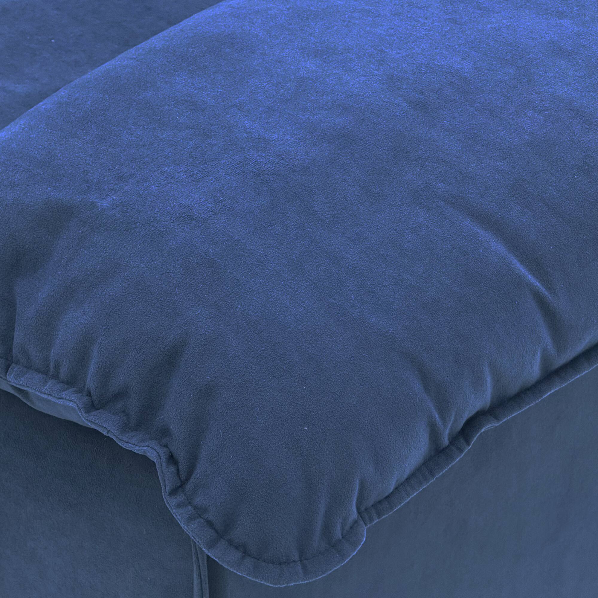 Alt View 2. Anysun - 78.7" Velvet 2-Seat Storage Loveseat - Space-Saving Compact Couch for Small Apartments. - Blue.