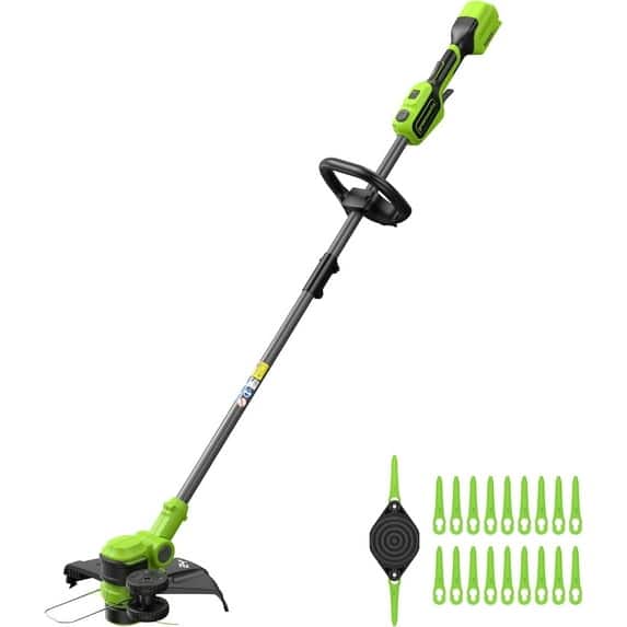Greenworks - 24V 13" Brushless Cordless String Trimmer/Edger, Tool Only, Battery and Charger Not Included - Green