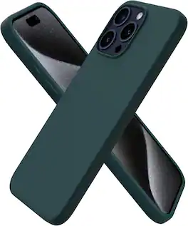 Ornarto - Compatible with iPhone 15 Pro Max Case 6.7", Slim Liquid Silicone Full Covered Protective Cover - Olive Green