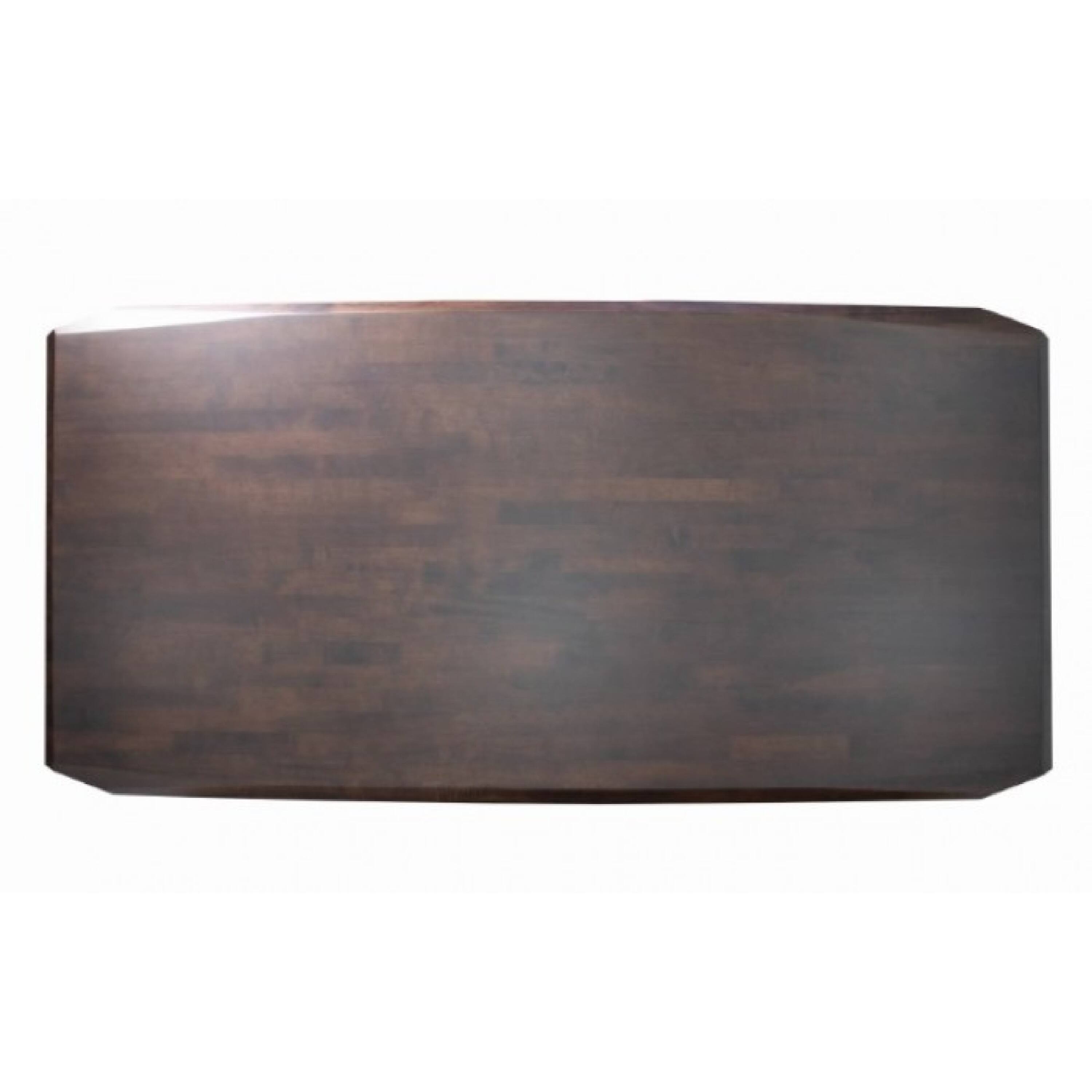 Alt View 3. Manhattan Lane - Rumy Dining Table, Diamond Profile Edges, Brown Solid Wood, 83 Inch - Walnut Brown.