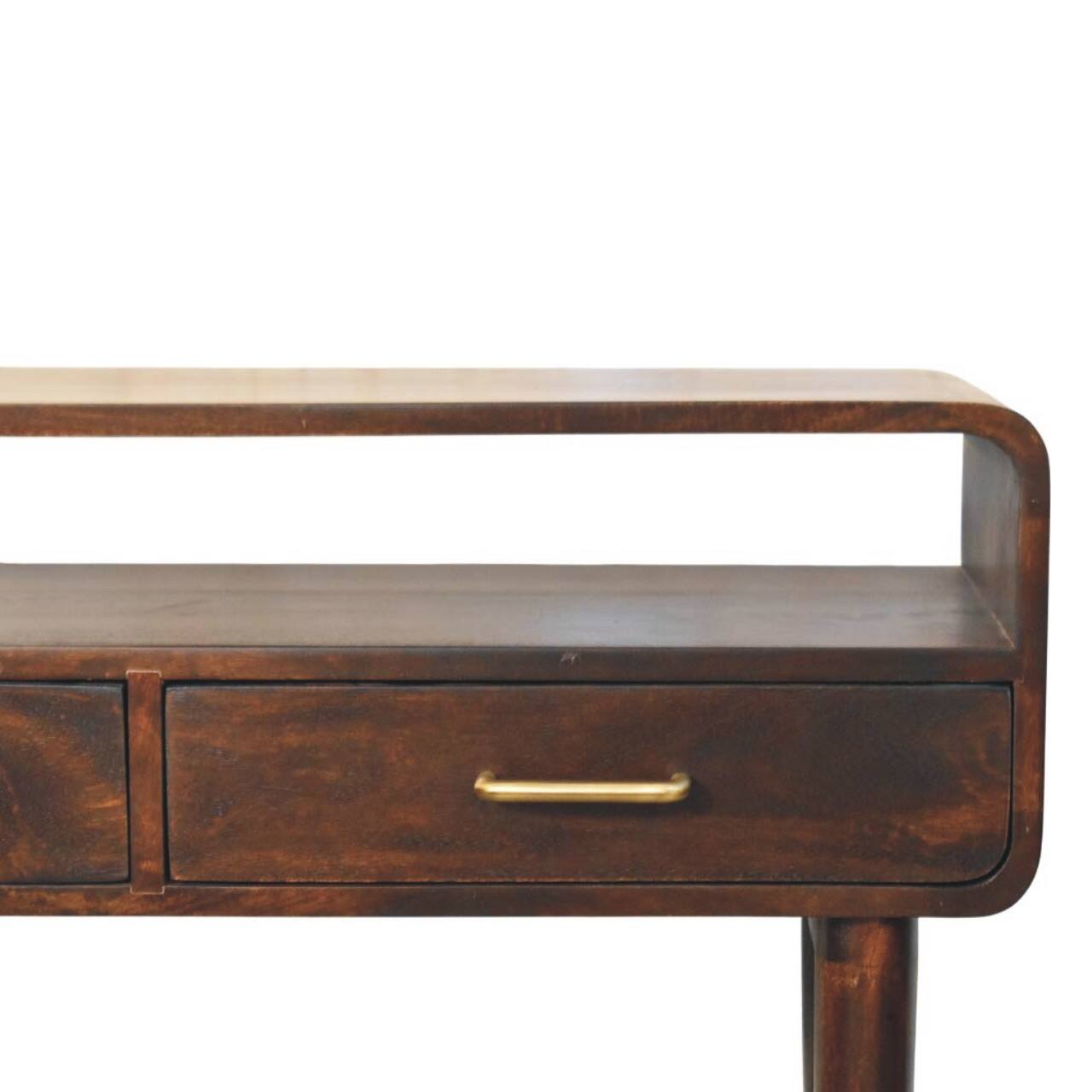 Alt View 5. Artisan Furniture - Artisan Furniture Solid Wood Apollo Loop Console Desk - Brown.