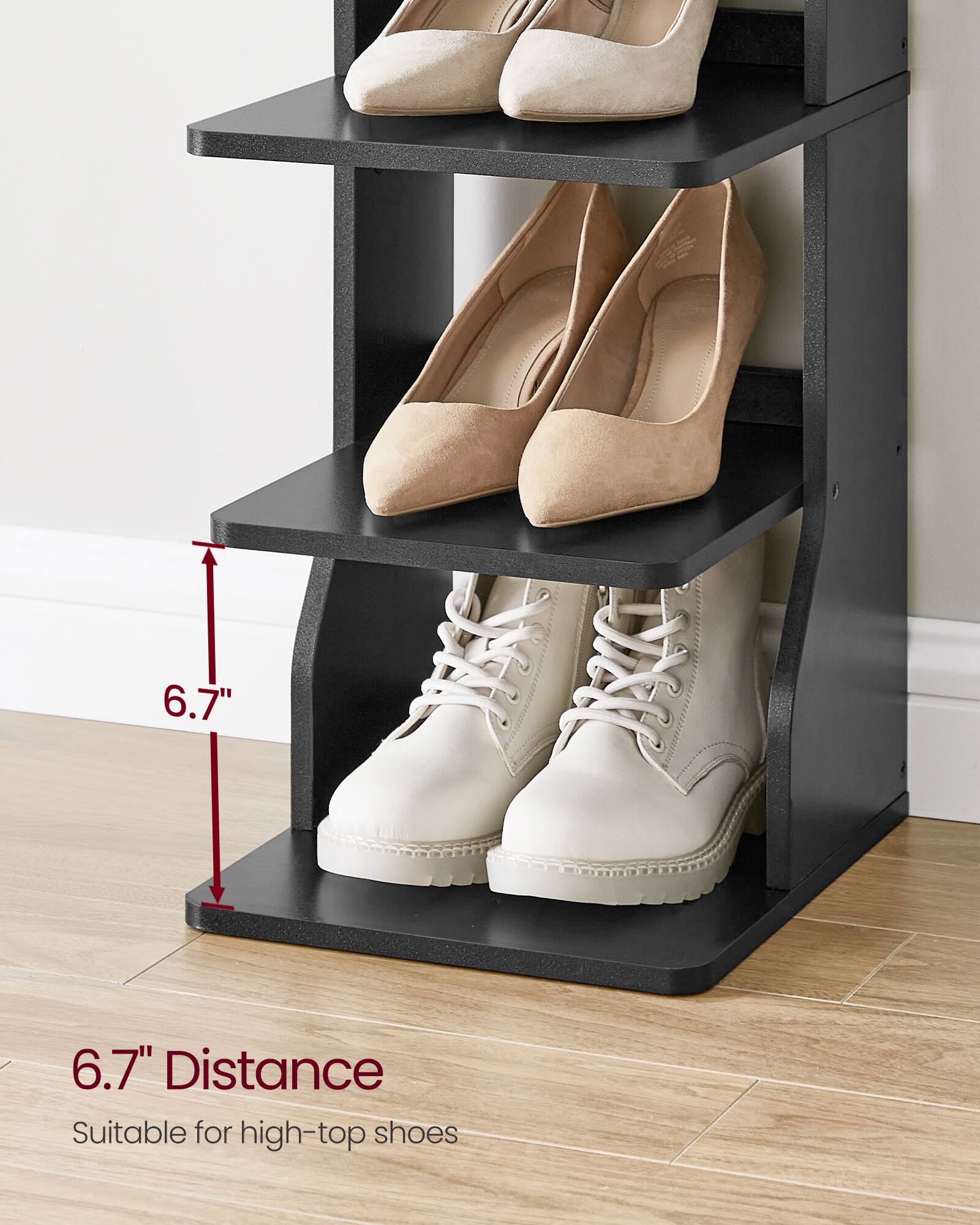 6.7" Distance  
Suitable for high-top shoes