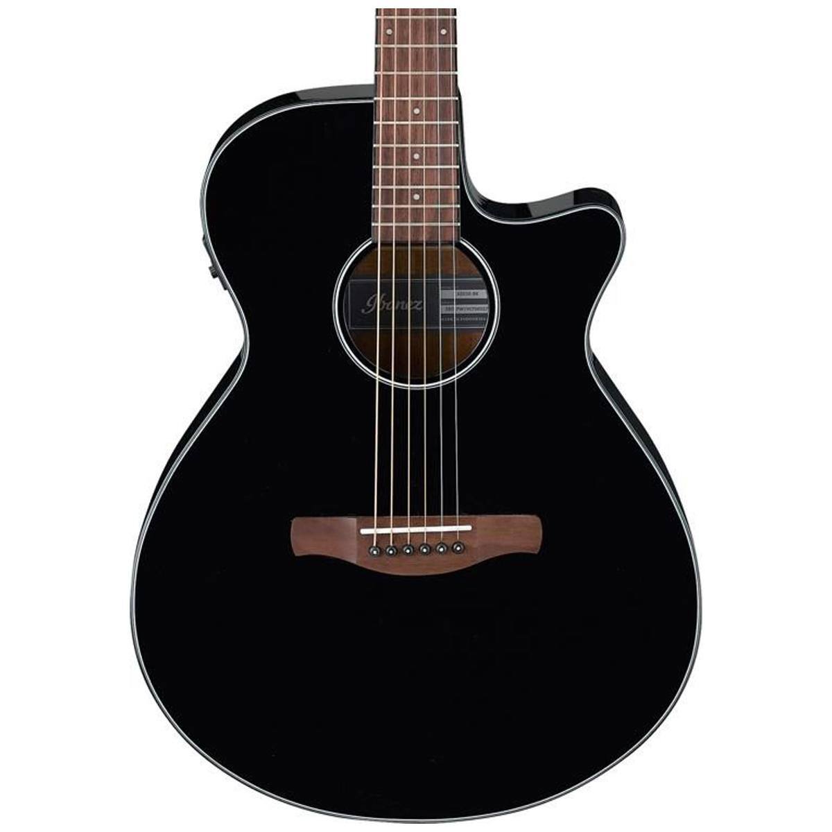 Alt View 1. Ibanez - Ibanez AEG50 Acoustic Electric Guitar, Walnut Fretboard, Black High Gloss.