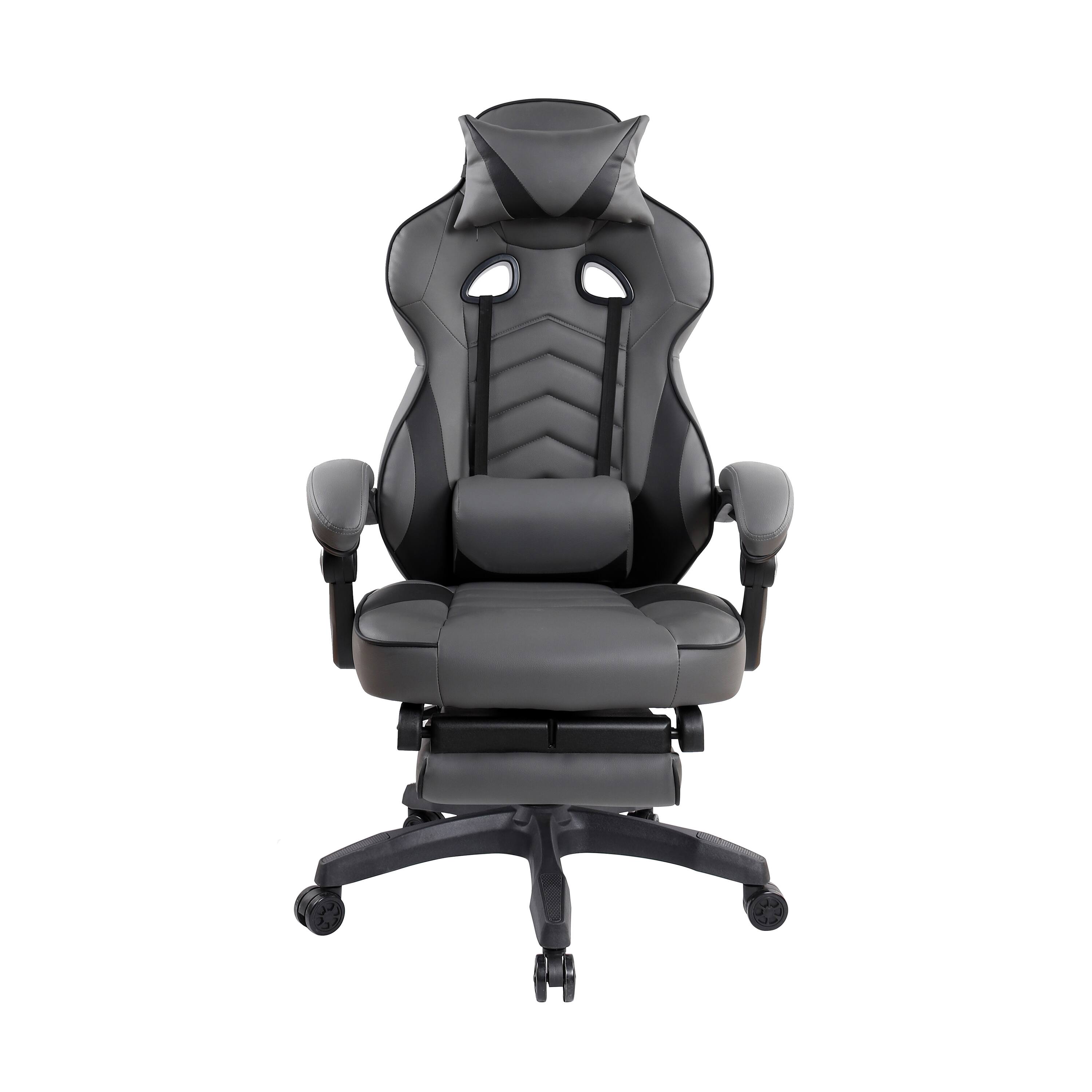Alt View 7. Spaco - Spaco Gaming Racing Style Fully Reclining Executive Office Chair,Executive Chair with Footrest for Study, Office - Grey.