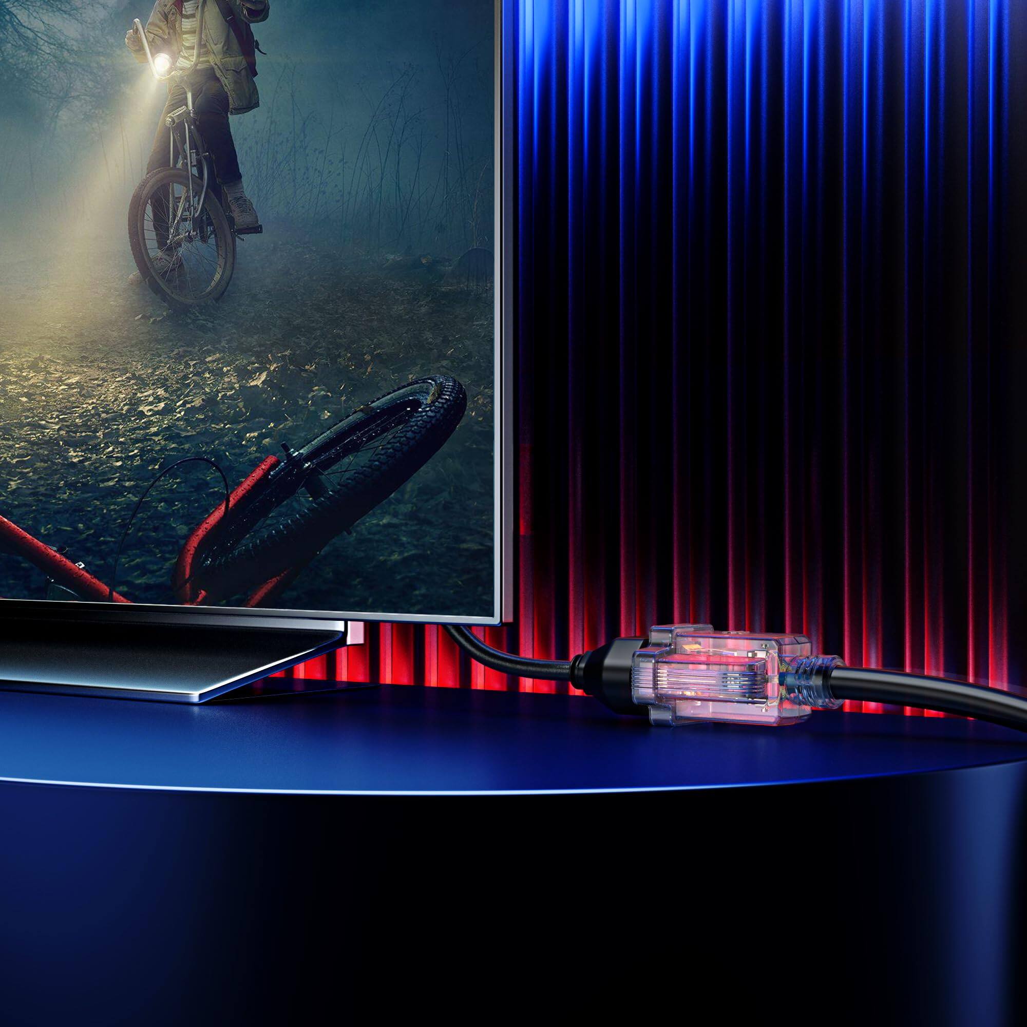 Alt View 5. Maximm - 50 Feet Extension Cord – 16 AWG, 3-Prong Grounded, Lighted End, Heavy Duty Indoor/Outdoor Power Cable, ETL Listed - Black.