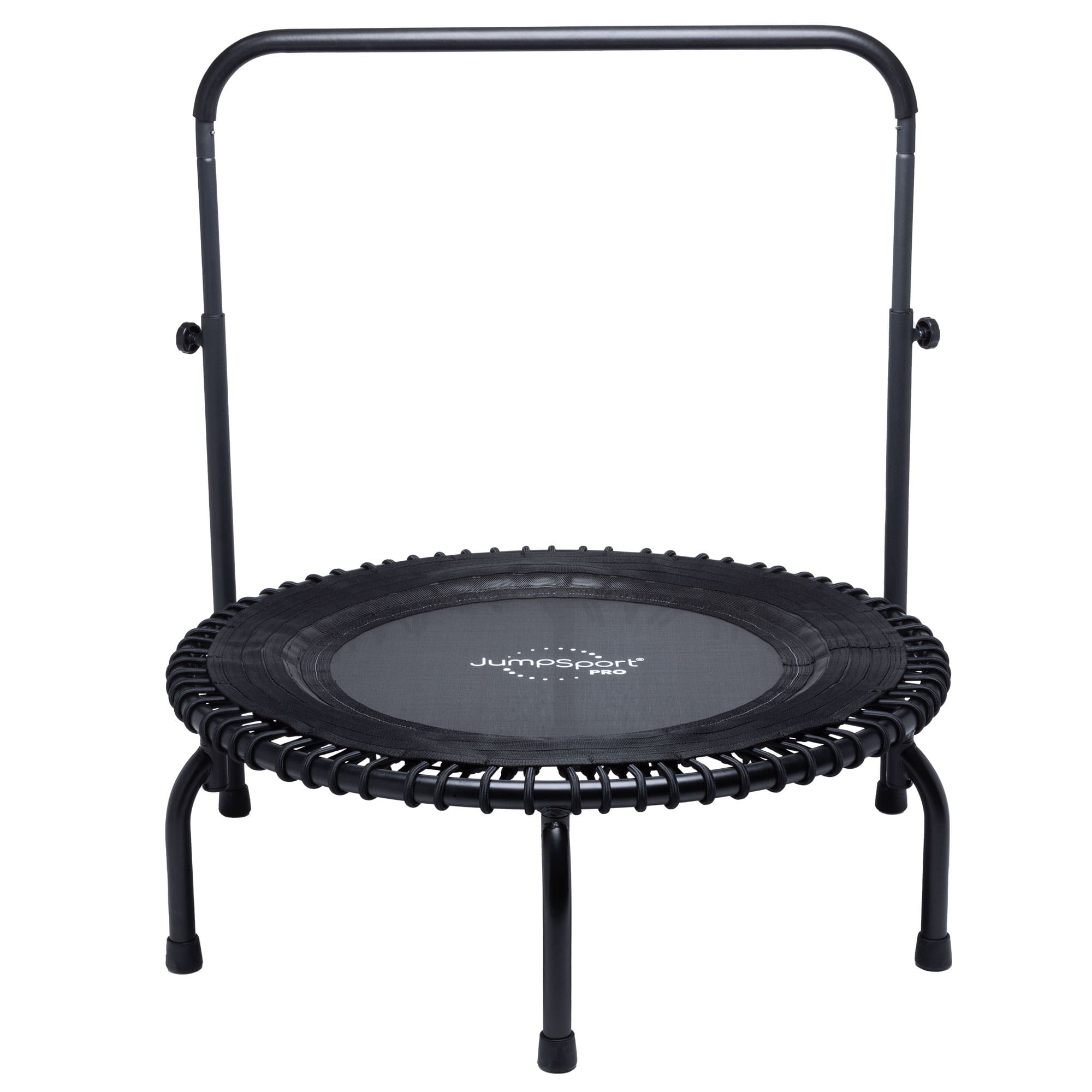 JumpSport - 350 PRO Lightweight 39-Inch Adults Fitness Trampoline & Handle Bar - Black