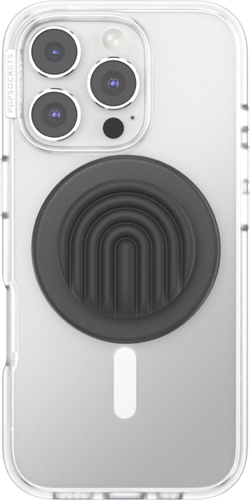Alt View 1. PopSockets - MagSafe PopGrip Universal Magnetic Grip & Stand with Adapter Ring for Cell Phones - Curves Slate.