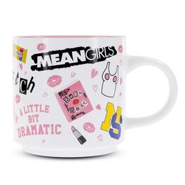Silver Buffalo - Mean Girls Icons Single Stackable Ceramic Mug | Holds 13 Ounces - White