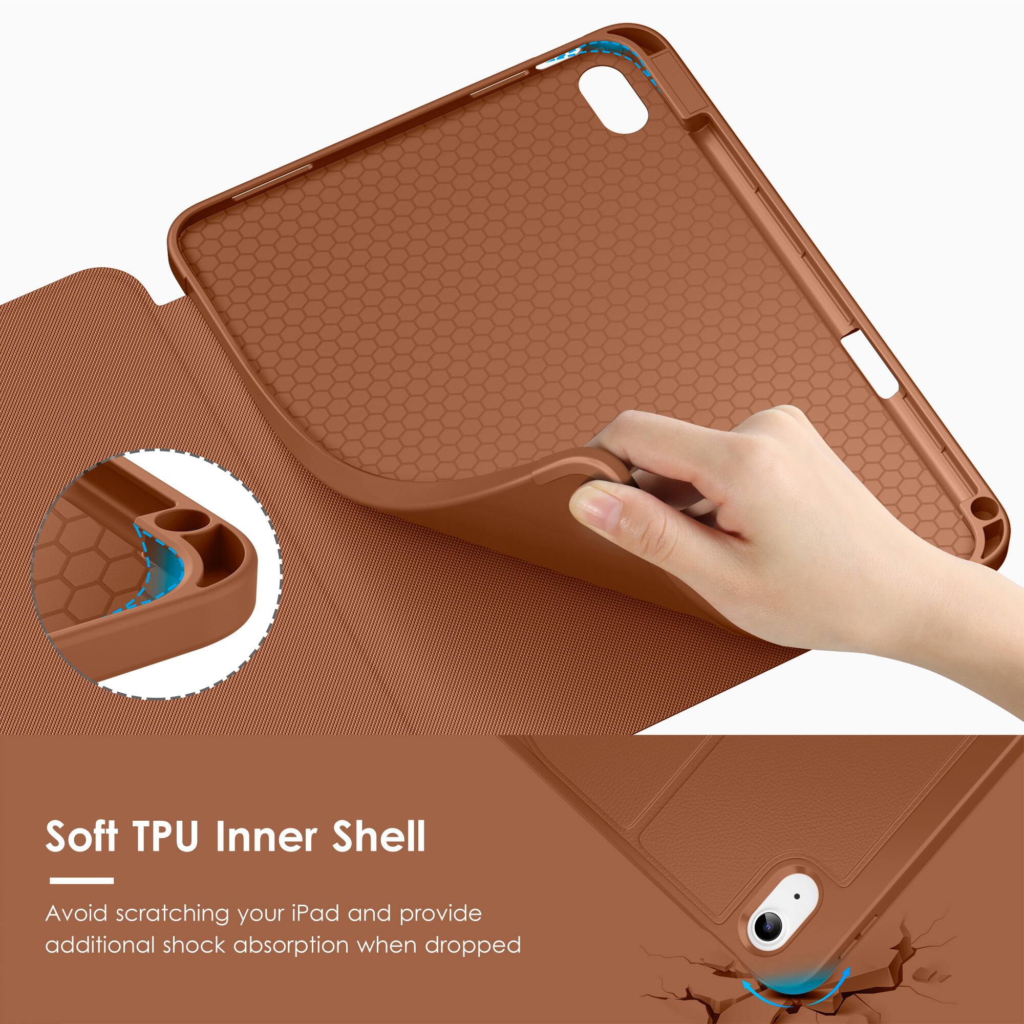 Soft TPU Inner Shell

Avoid scratching your iPad and provide additional shock absorption when dropped.
