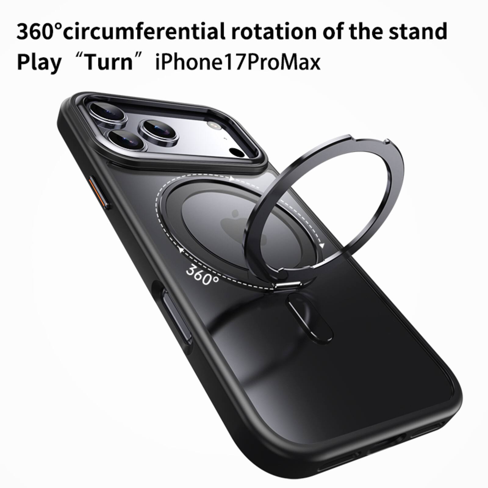 360° circumferential rotation of the stand  
Play "Turn" iPhone17ProMax