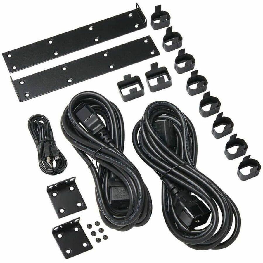 Alt View 1. Tripp Lite - Eaton Tripp Lite Series 3.8kW Single-Phase Local Metered Automatic Transfer Switch PDU, Two 200-240V C20 Inlets, 8 C13 & - Black.