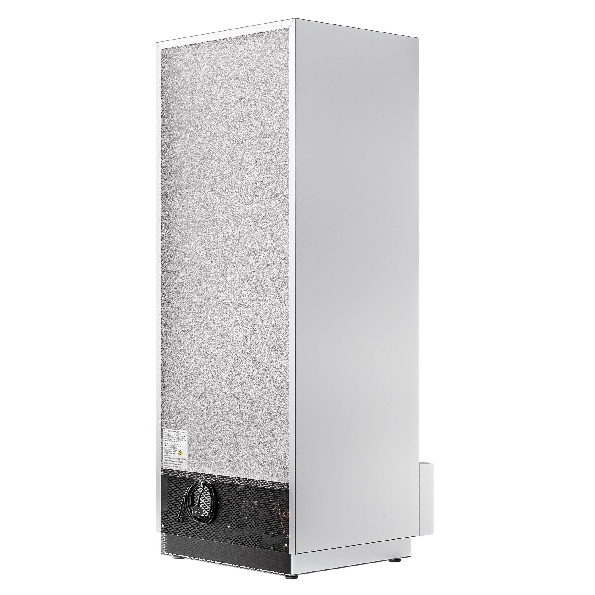 Left. Koolmore - 25 in. Commercial Stainless Steel 1-Door Reach-In Freezer, 12 cu. ft. RIF-1D-SS12C - Stainless steel.