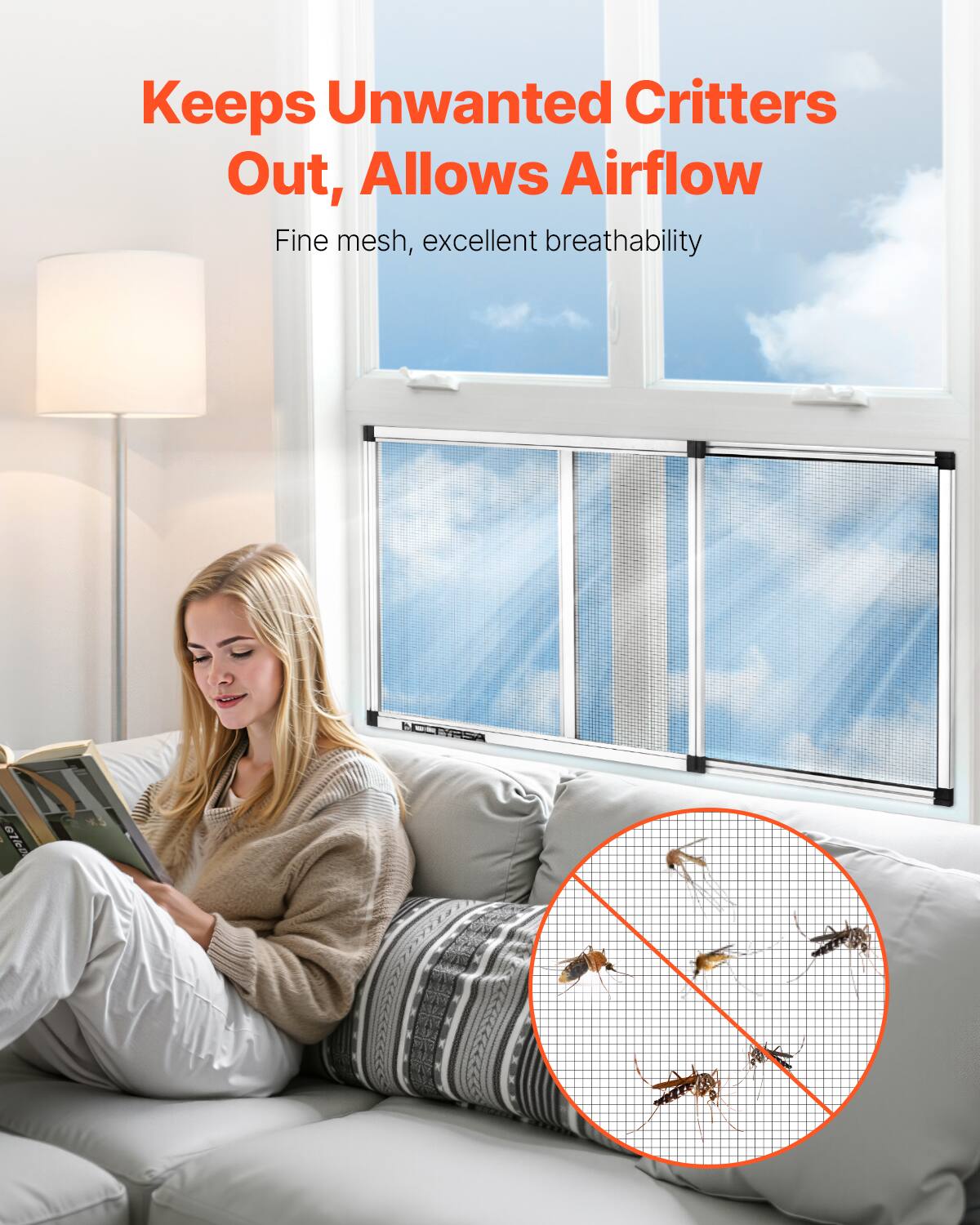 Keeps Unwanted Critters Out, Allows Airflow  
Fine mesh, excellent breathability