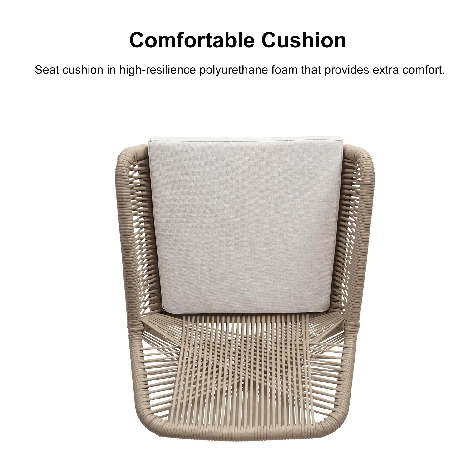 Comfortable Cushion

Seat cushion in high-resilience polyurethane foam that provides extra comfort.
