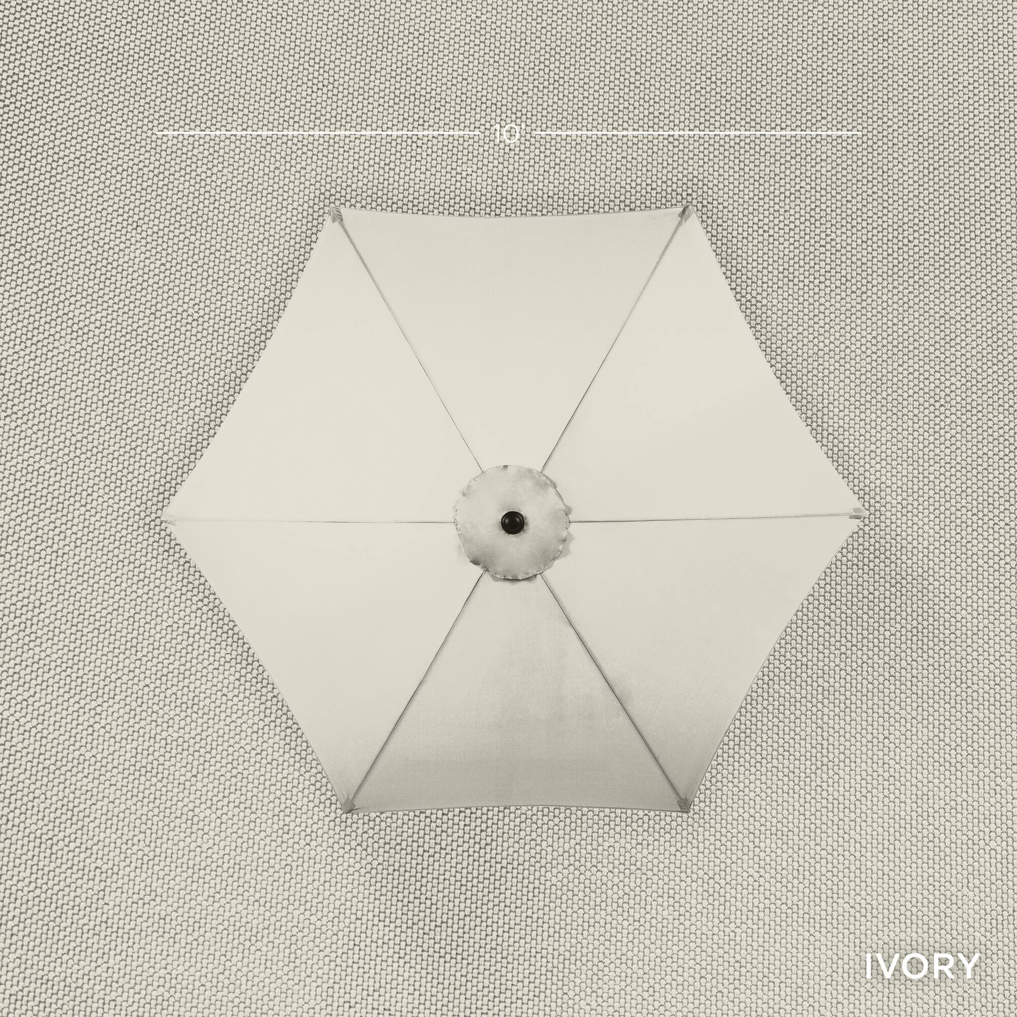 Alt View 6. Best Choice Products - Best Choice Products 10ft Outdoor Woodgrain Pattern Steel Market Patio Umbrella w/ Crank, Tilt - Ivory - Ivory.