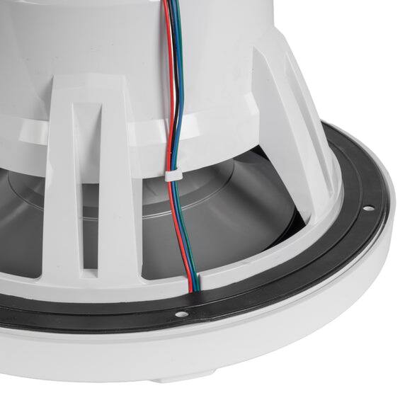 Alt View 6. NVX - 10" V-Series Single 4-ohm Marine Subwoofer with LED Lighting - White.