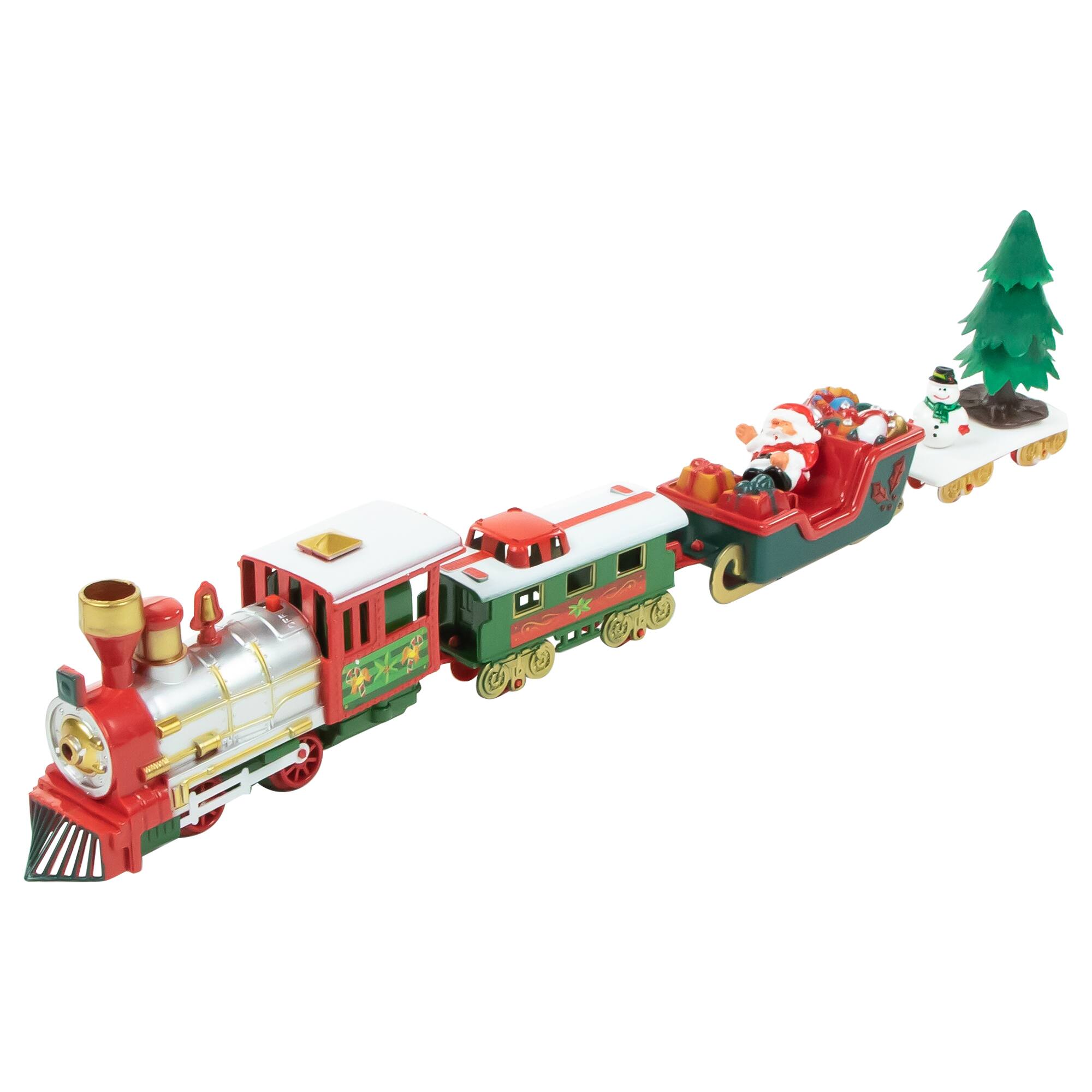 Alt View 2. Northlight - 31pc Battery Operated Lighted and Animated Christmas Tree Train Set with Sound - Silver.