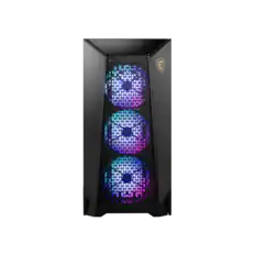 Front. MSI - MSI Infinite ZS - Gaming Desktop - AMD Ryzen 9 9950X3D 2025 - 32GB Memory - NVIDIA GeForce RTX 5090 - 2TB SSD - Black.
