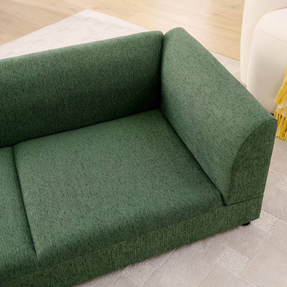 Alt View 1. JUJABU - Green Comfortable Oversized Pet Sofa for Medium/Large Dogs with Backrest, Armrests & Soft Cushion - Green.