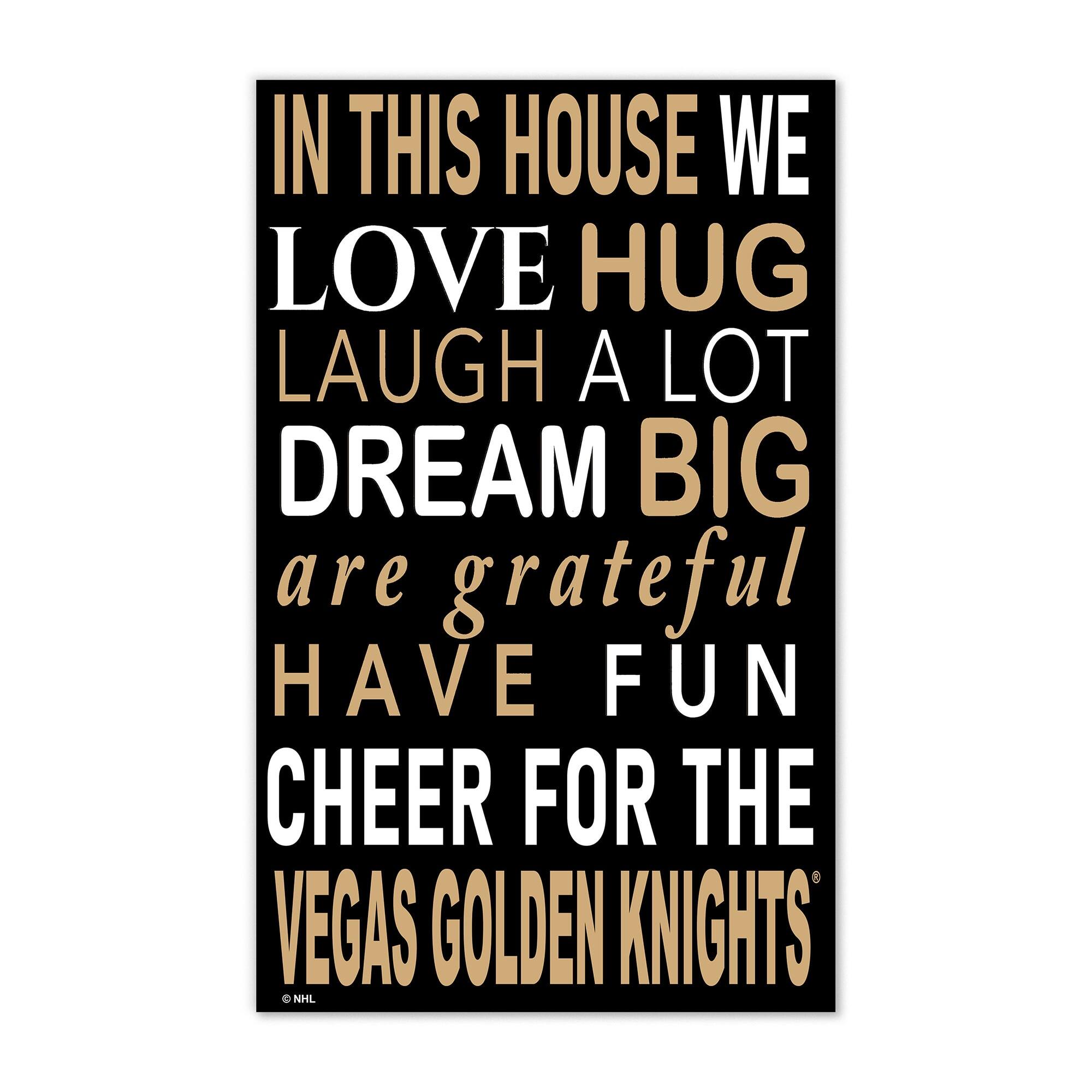 Vegas Golden Knights 11" x 19" Briteline In This House Sign