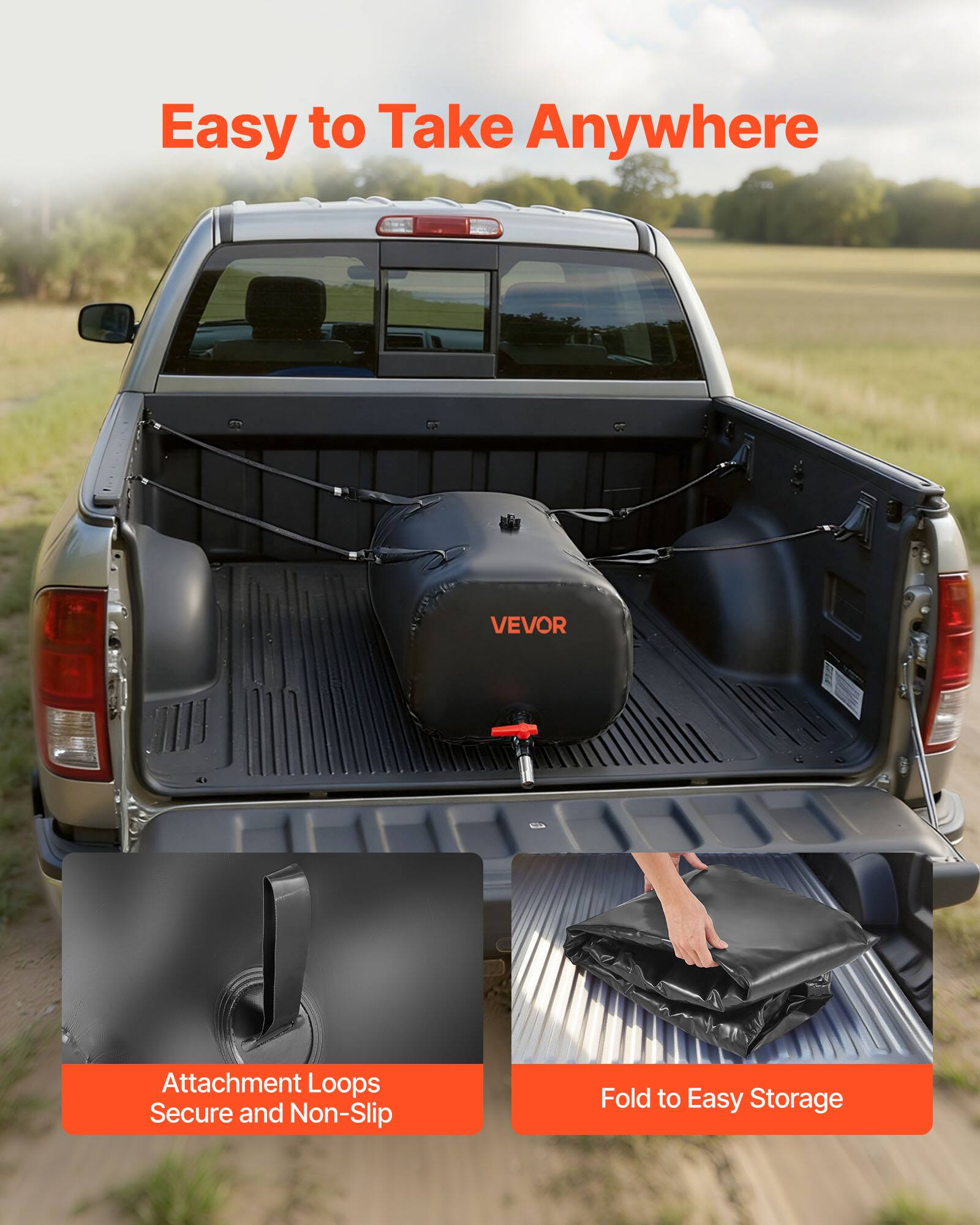 Easy to Take Anywhere

VEVOR

Attachment Loops Secure and Non-Slip

Fold to Easy Storage