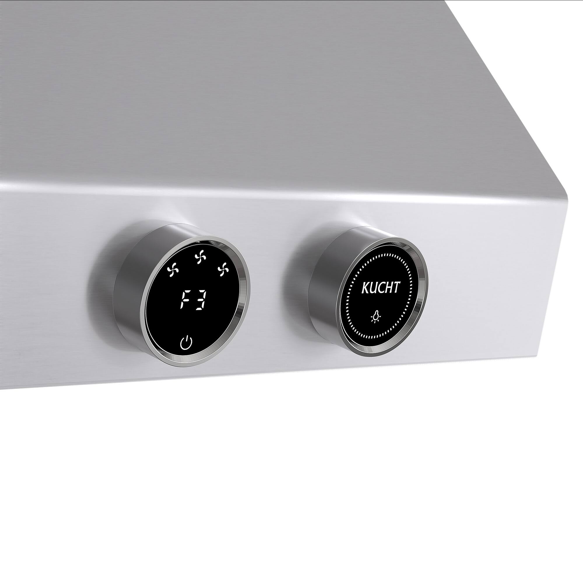 Alt View 10. Kucht - 48 in. 6.7 cu. ft. 8 Burners Dual Fuel Range for Natural Gas in Stainless Steel + Wall Mount Range Hood - Stainless Steel.