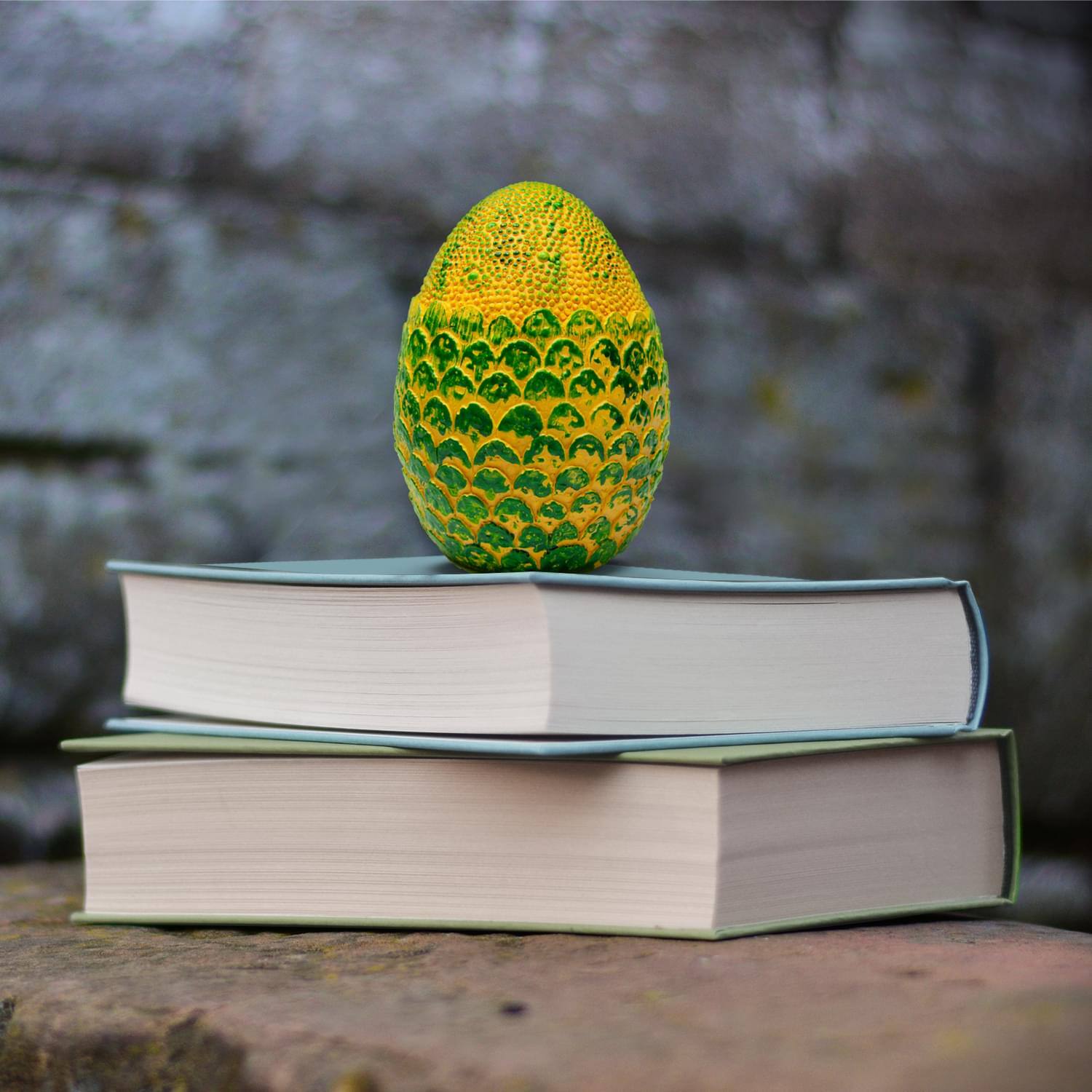 Alt View 1. Toynk - Dragon Egg Paperweight Replica | Solid Resin 4.5-Inch | Fleece Pouch | Green - Green.