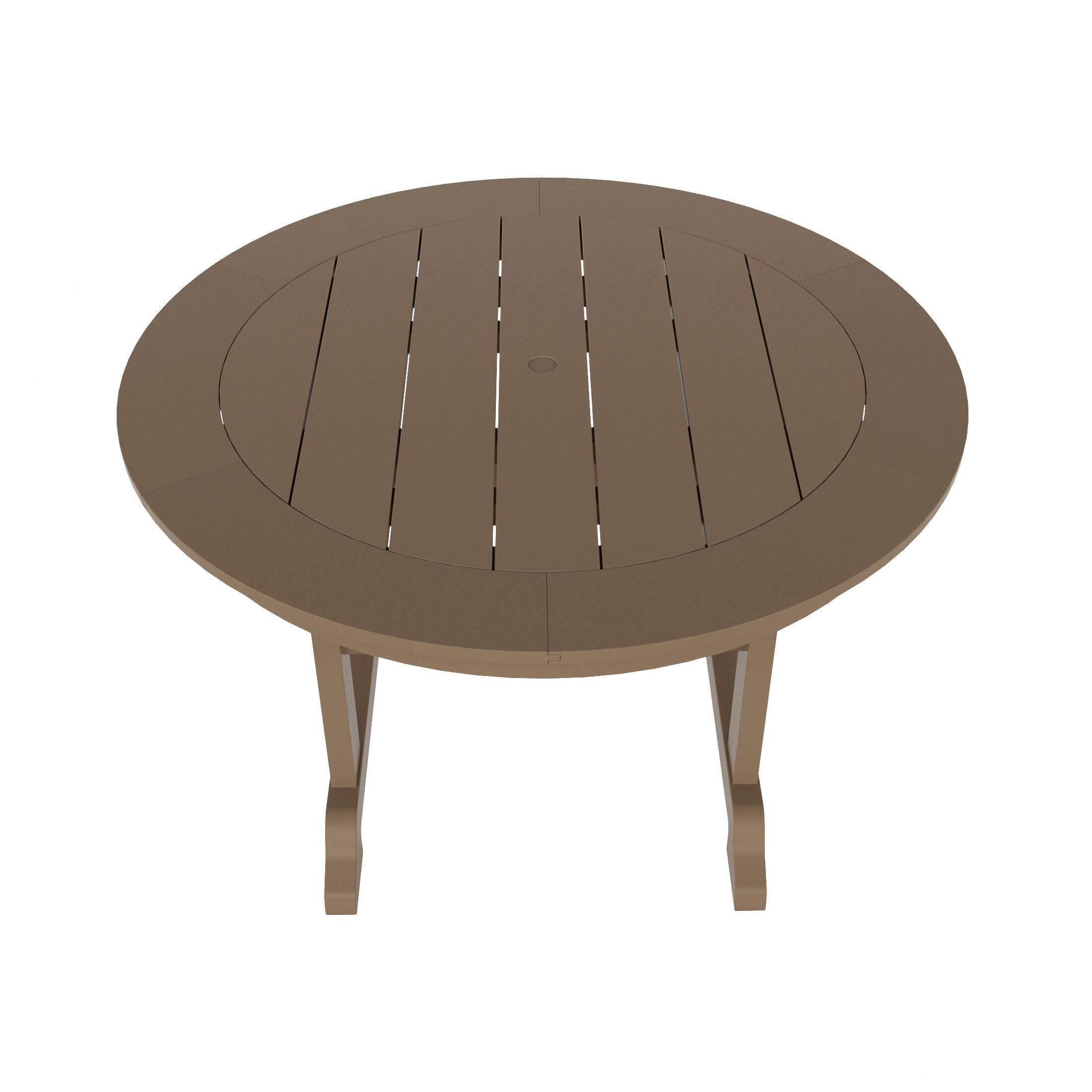 Alt View 1. WestinTrends - WestinTrends Malibu 47" Outdoor Patio Round Dining Table - Weathered Wood.