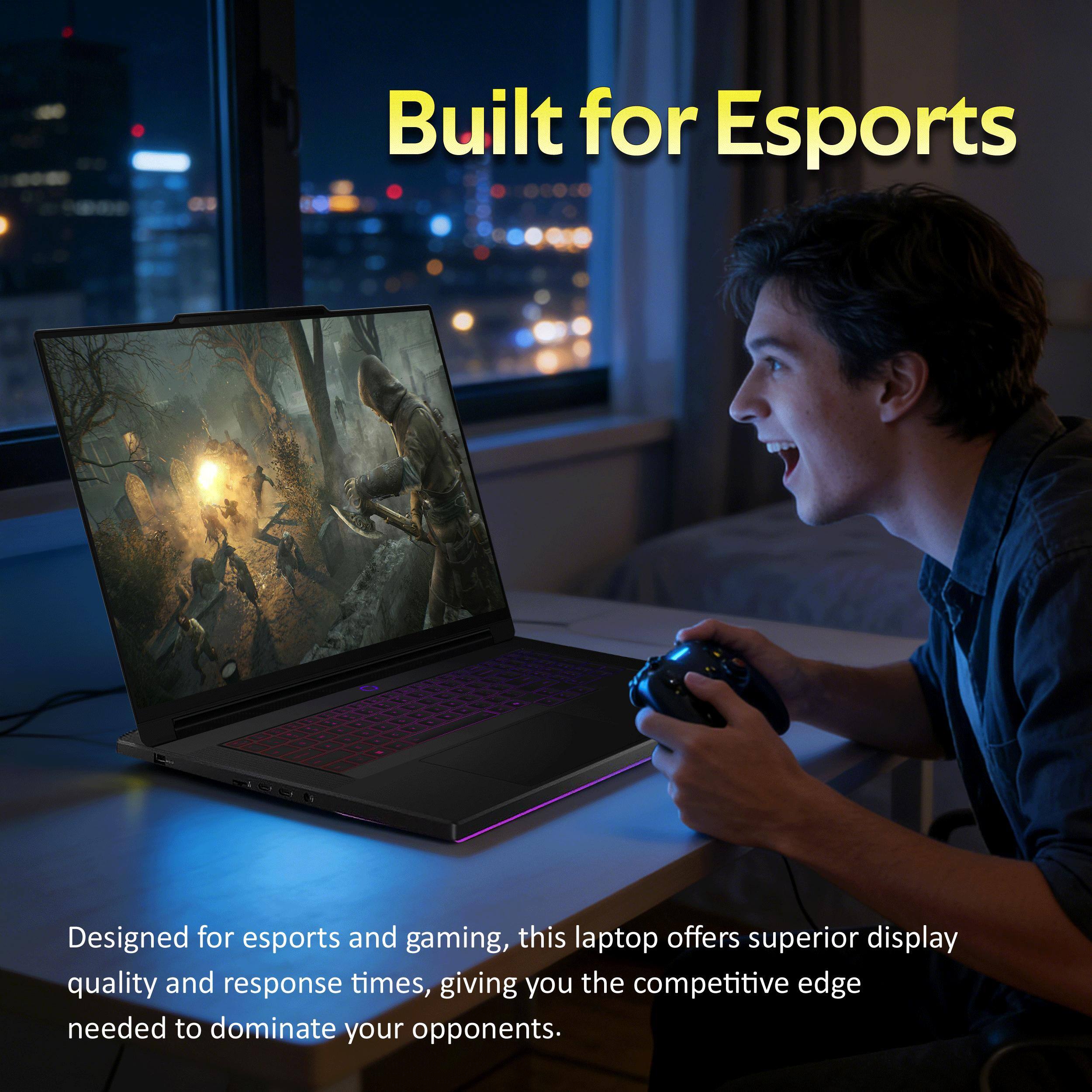 Built for Esports

Designed for esports and gaming, this laptop offers superior display quality and response times, giving you the competitive edge needed to dominate your opponents.