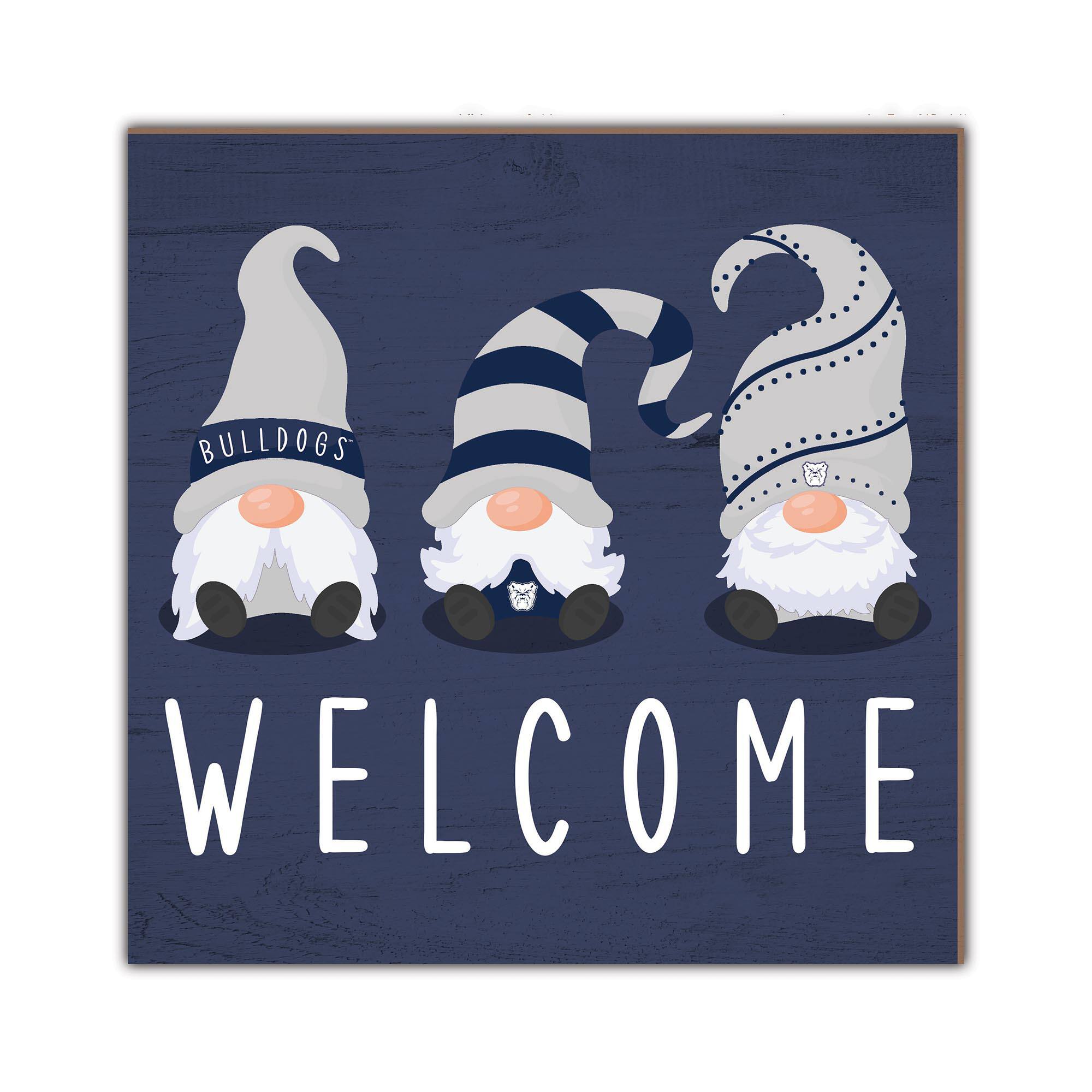 Butler Bulldogs 10'' x 10'' Welcome Gnomes Sign