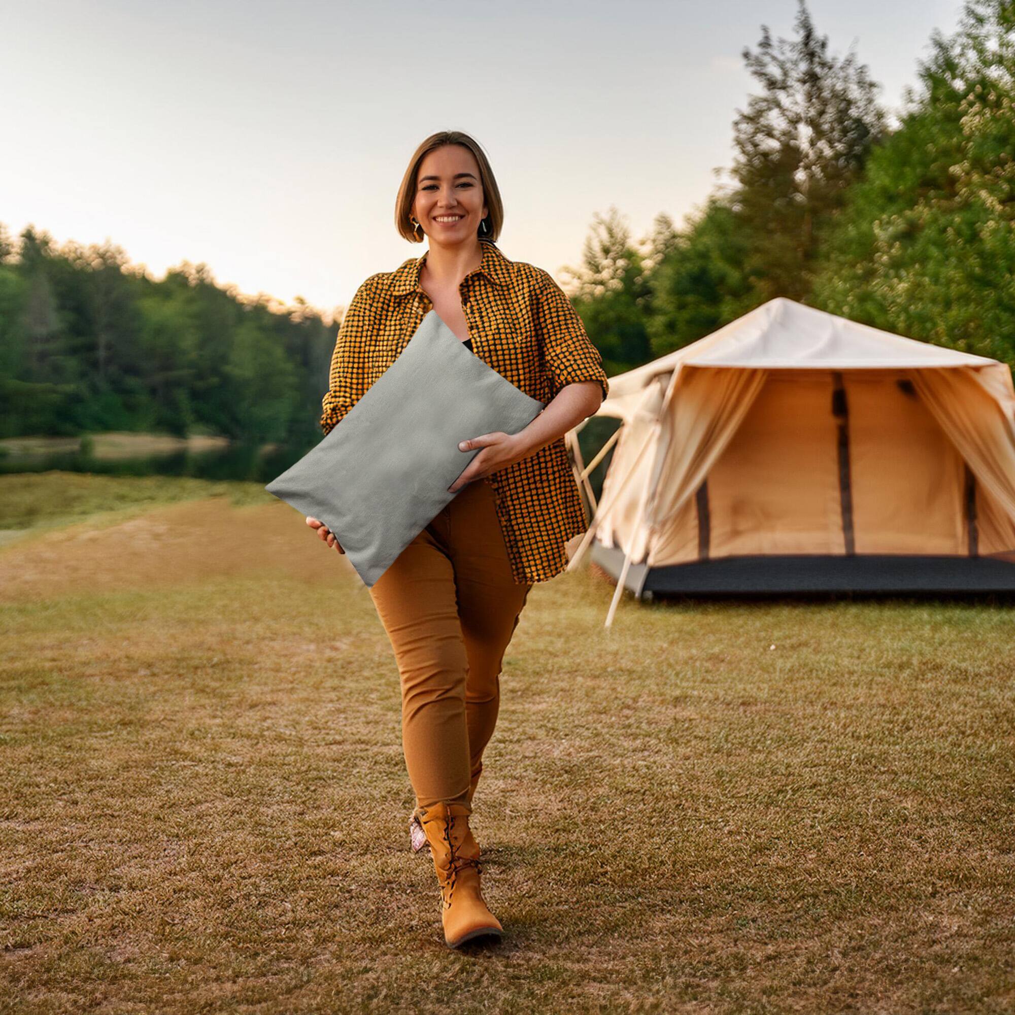 Alt View 8. Disc-O-Bed - Disc-O-Bed Lightweight Compact Travel Pillow, Packable with Washable Cover, Grey - Grey.