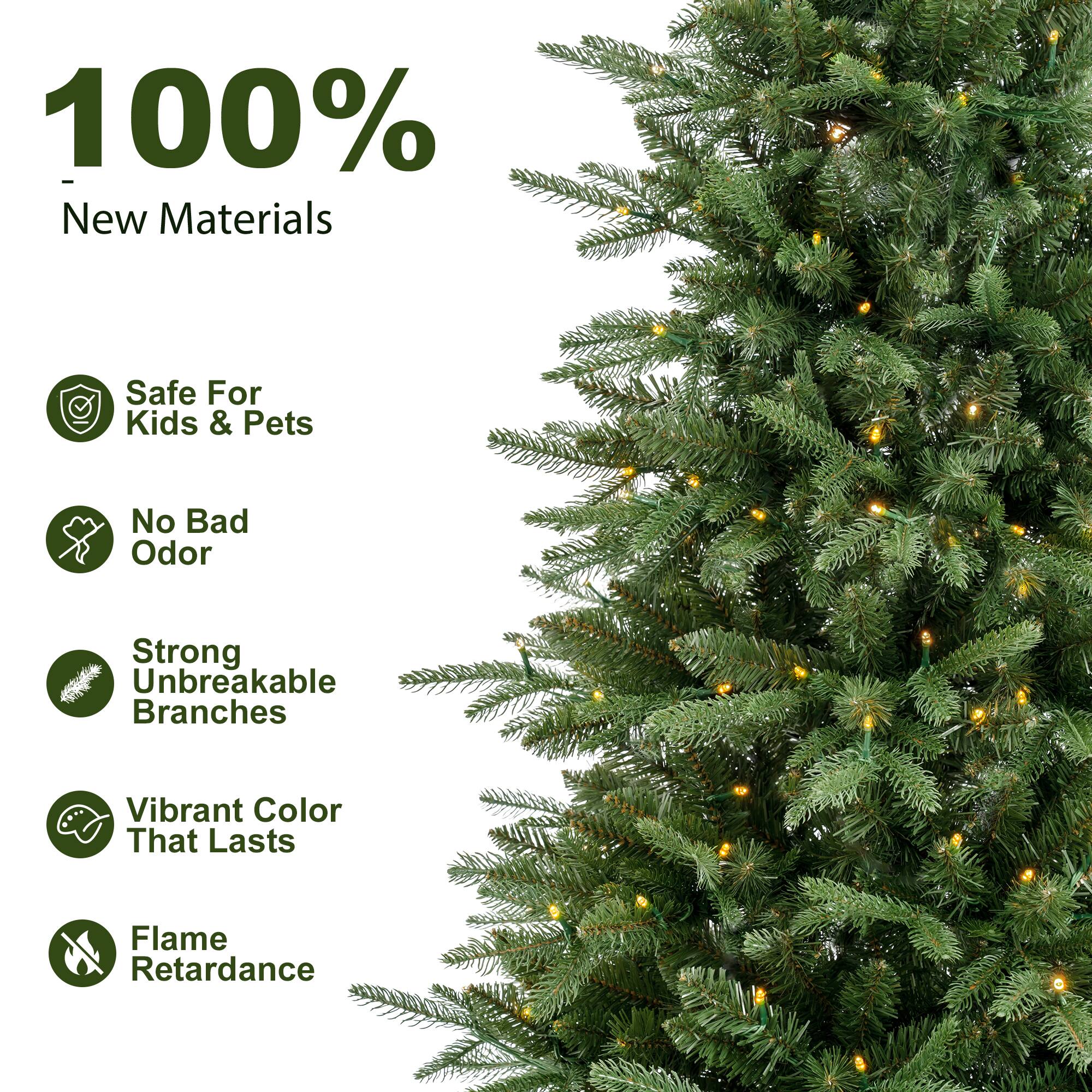 100% New Materials
Safe For Kids & Pets
No Bad Odor
Strong Unbreakable Branches
Vibrant Color That Lasts
Flame Retardance