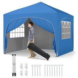 Boyel Living - Pop Up Canopy Tent 120-in W x 120-in D x 84-in H - Blue