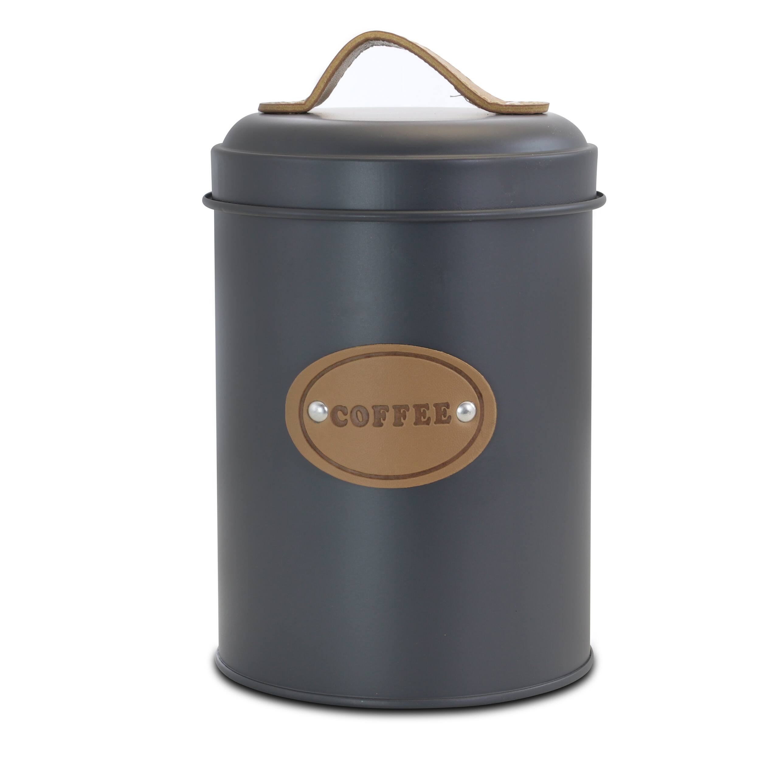 Alt View 7. MegaChef - MegaChef Kitchen Food Storage and Organization 5 Piece Canister Set in Grey - Gray and Brown.