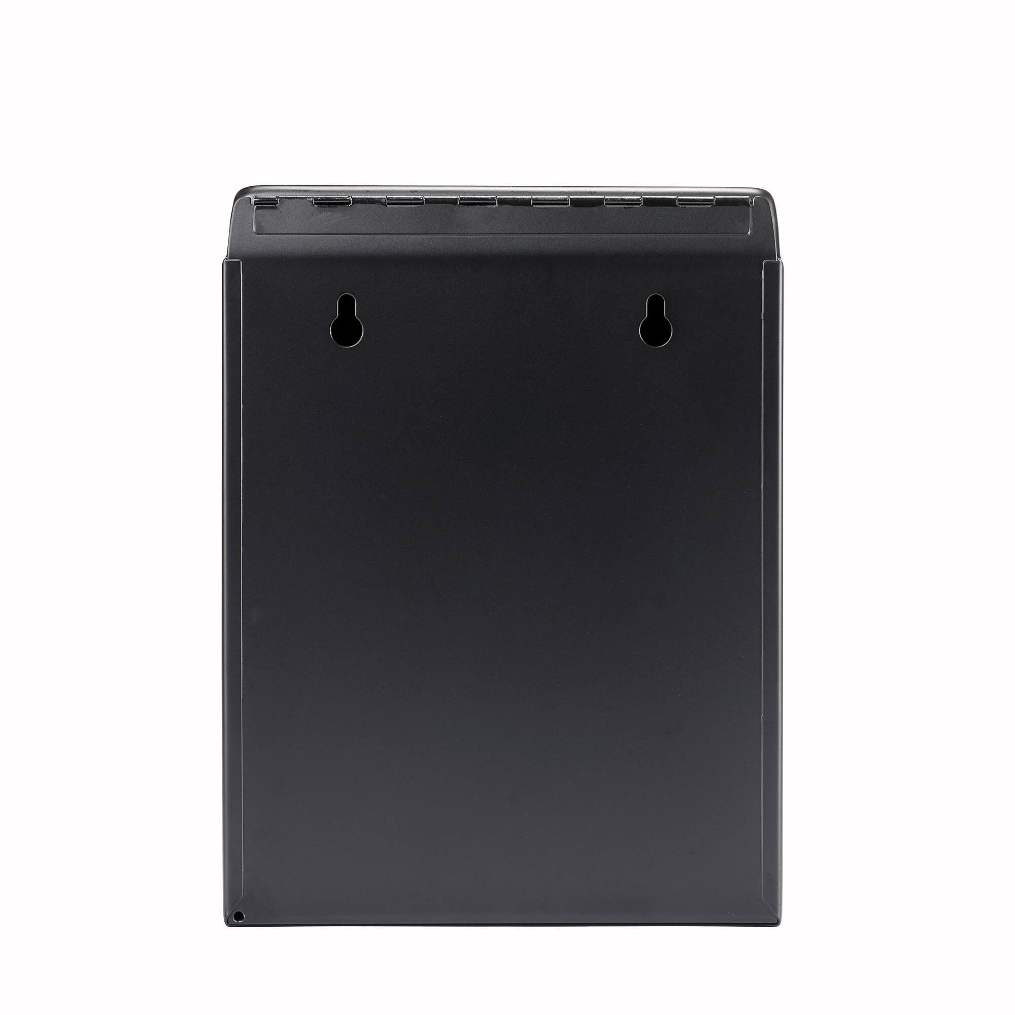 Back. Alpine Industries - Stainless Steel Wall-Mounted Sanitary Napkin Receptacle Trash Can - Black.