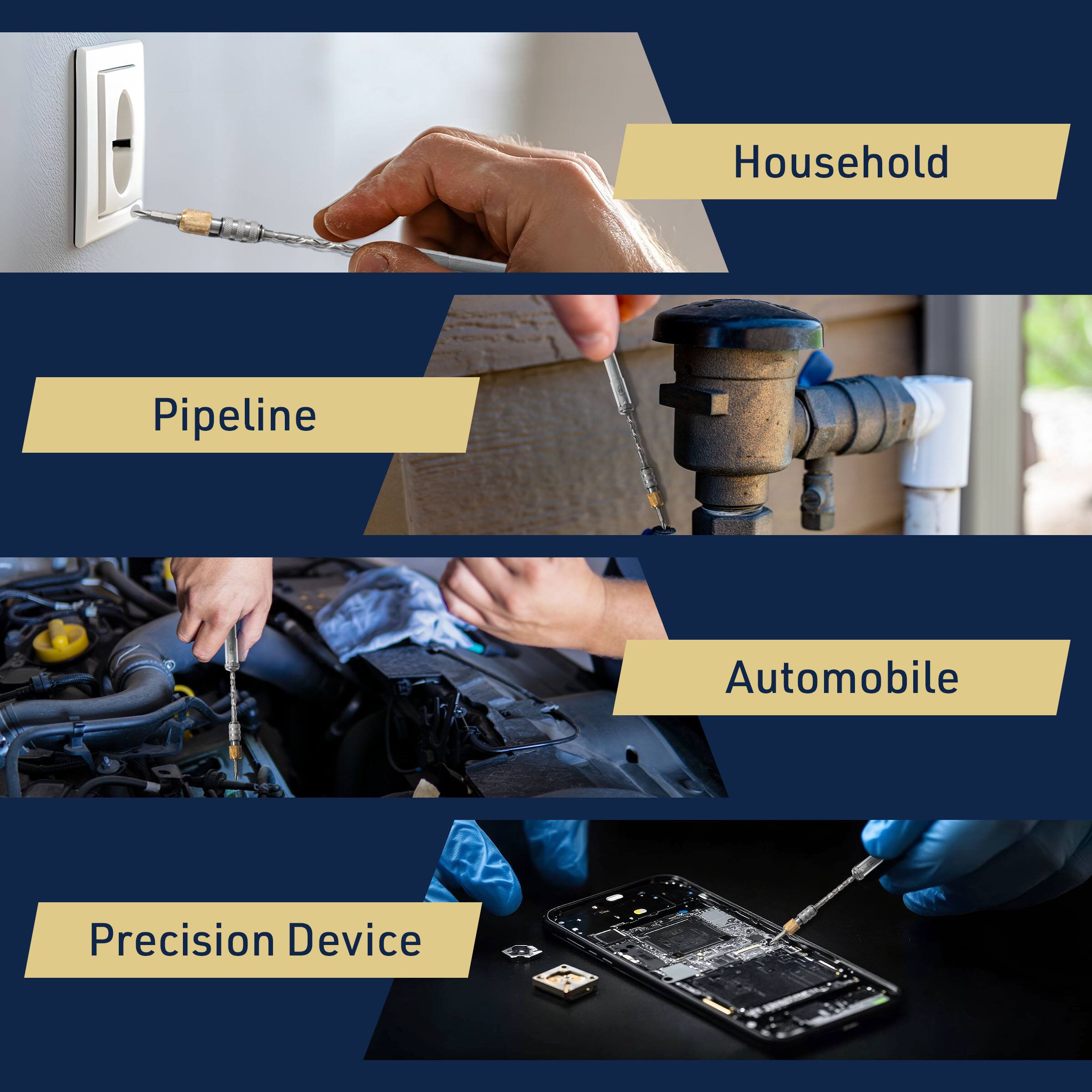 Household  
Pipeline  
Automobile  
Precision Device